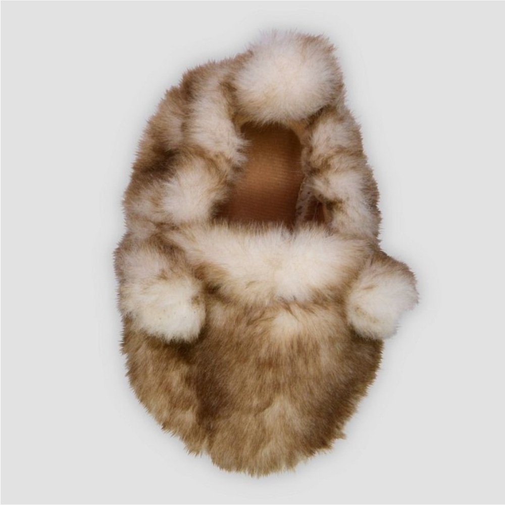 Carter's Plush Brown Baby Slippers - Picture 2 of 3